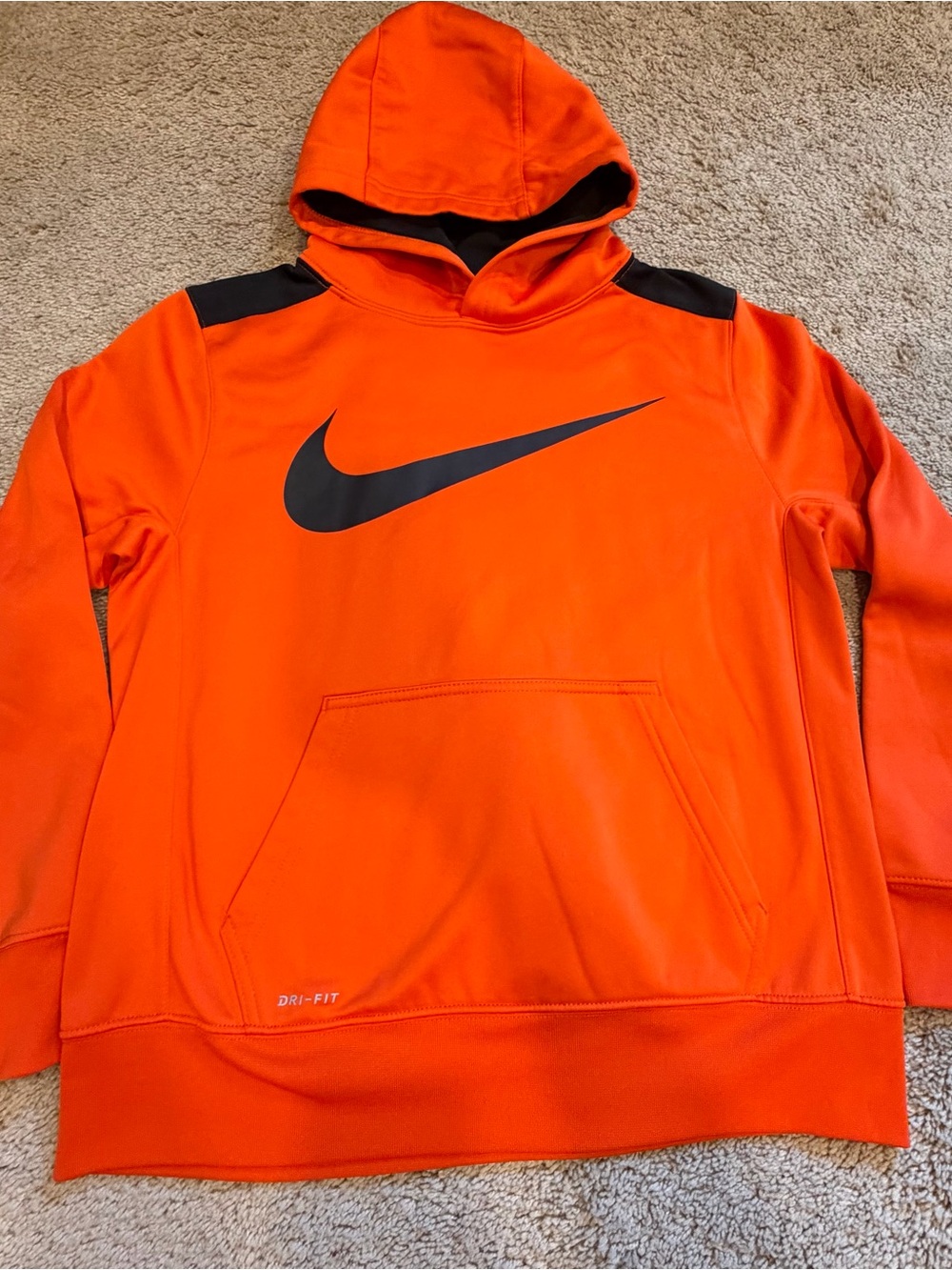 Nike Orange & Black Youth Dri-FIT Hoodie
